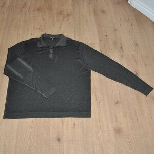 ROBERT BARAKETT men's XXL merino wool polo sweater